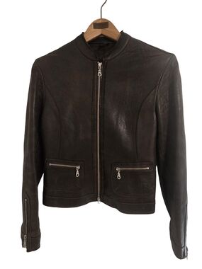 Roots brown Leather Jacket